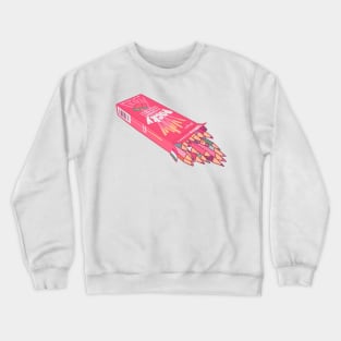 Strawberry Pocky Colored Pencil Box Crewneck Sweatshirt